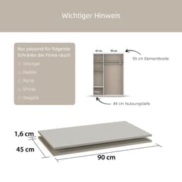 rauch Einlegeboden 2er Set 90 cm | Beige
