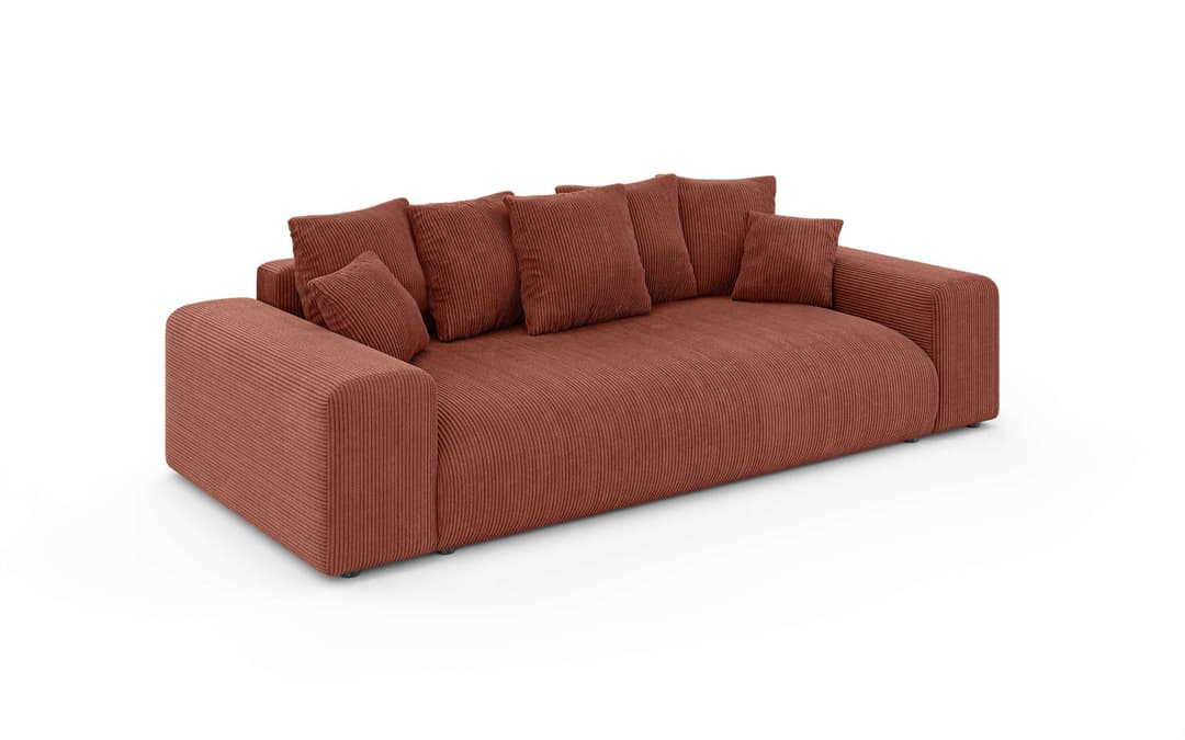 Home affaire Big-Sofa LAKESIDE 3-Sitzer Schlafsofa | Rot