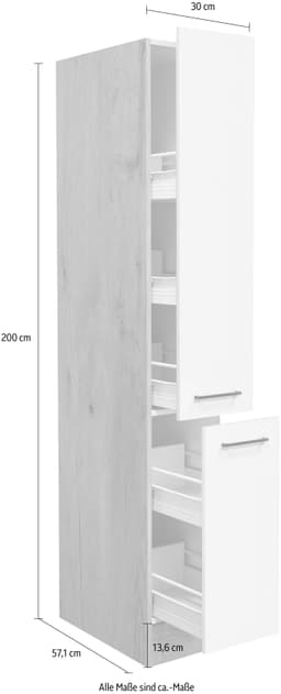 Flex-Well Apothekerschrank Morena | Holztöne