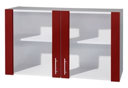 wiho Küchen Glashängeschrank Kiel | Rot