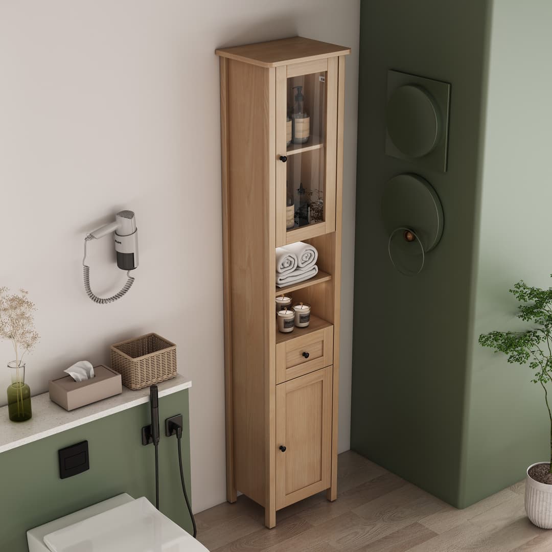 welltime Hochschrank STOCKHOLM | Holztöne