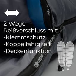 EXPLORER Mumienschlafsack COMFORT Camping Schlafsack | Mehrfarbig