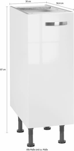 KOCHSTATION Unterschrank KS-Cara | Weiß
