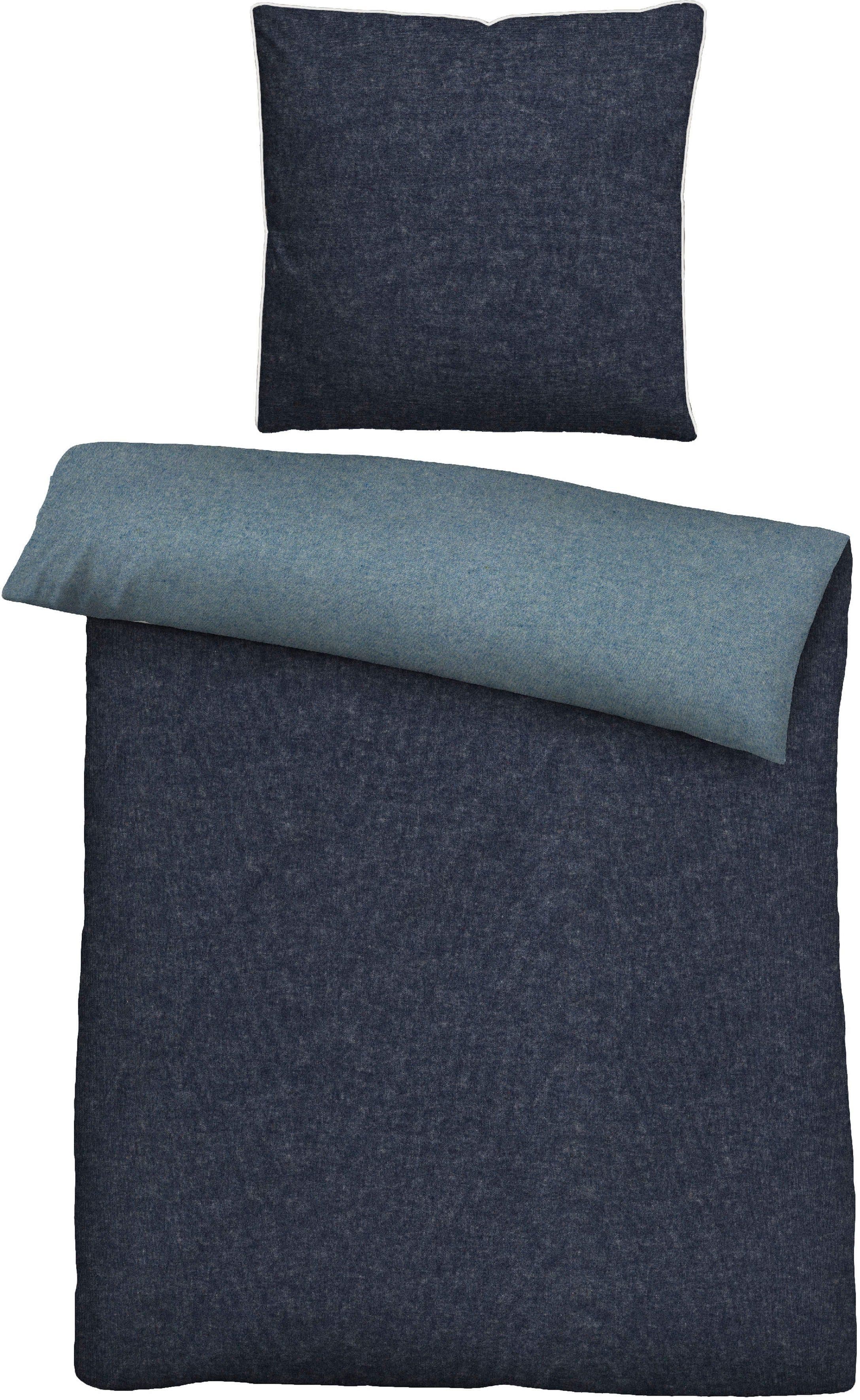 Biberna Wendebettwäsche Hermal | Blau