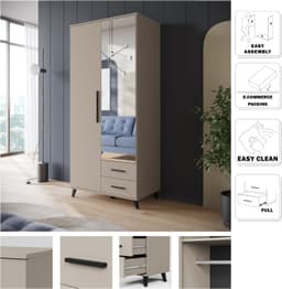 OTTO home Kleiderschrank Lagos | Beige