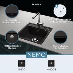 Schock Oslo Granitspüle | Schwarz