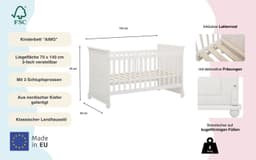 OTTO home Babybett Aimo | Weiß