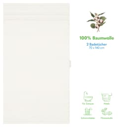 HAMMETEX Duschtuch 2er Set | Beige
