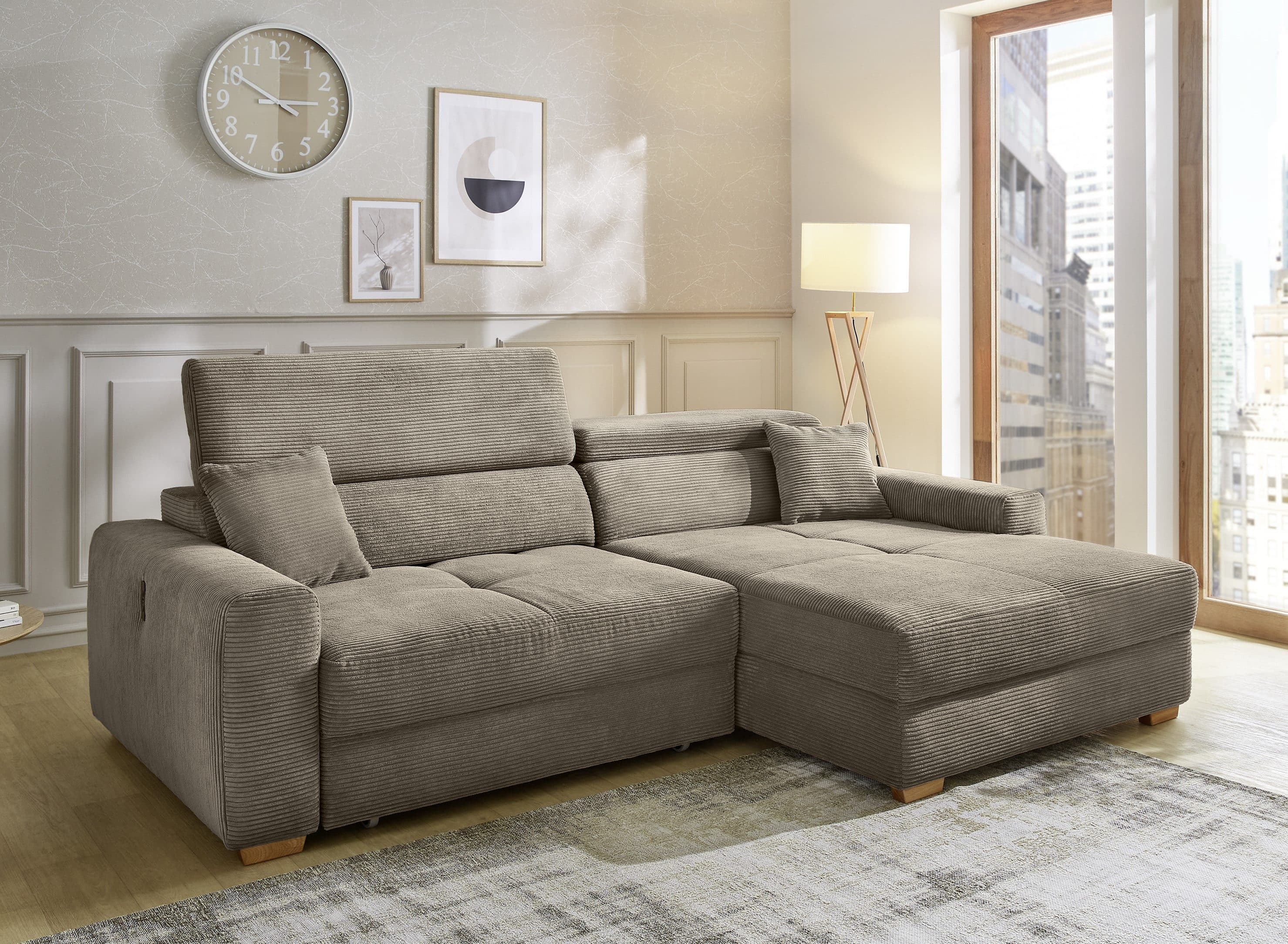 Jockenhöfer Gruppe Ecksofa Slider L-Form | Braun