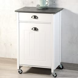 KESPER® Küchenwagen mit Abfalleimer | Weiß