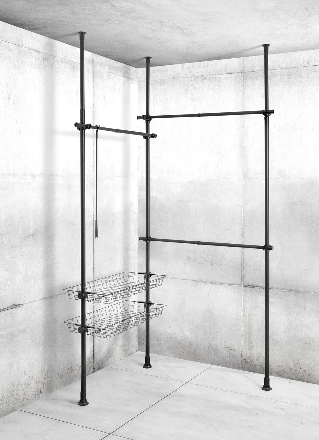 Wenko Teleskopregal Herkules Duo | Schwarz