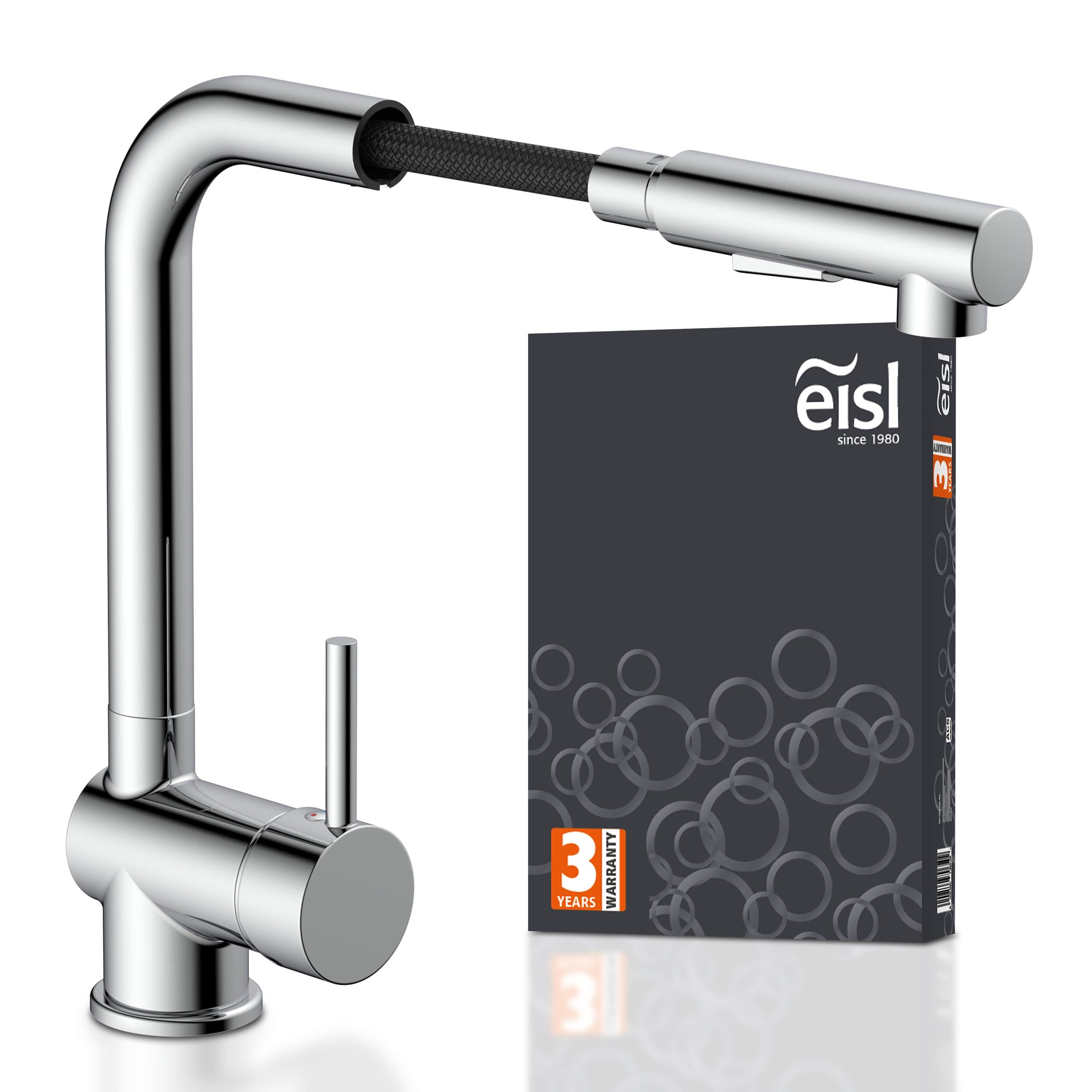 Eisl Spültischarmatur mit Geschirrbrause | Silber