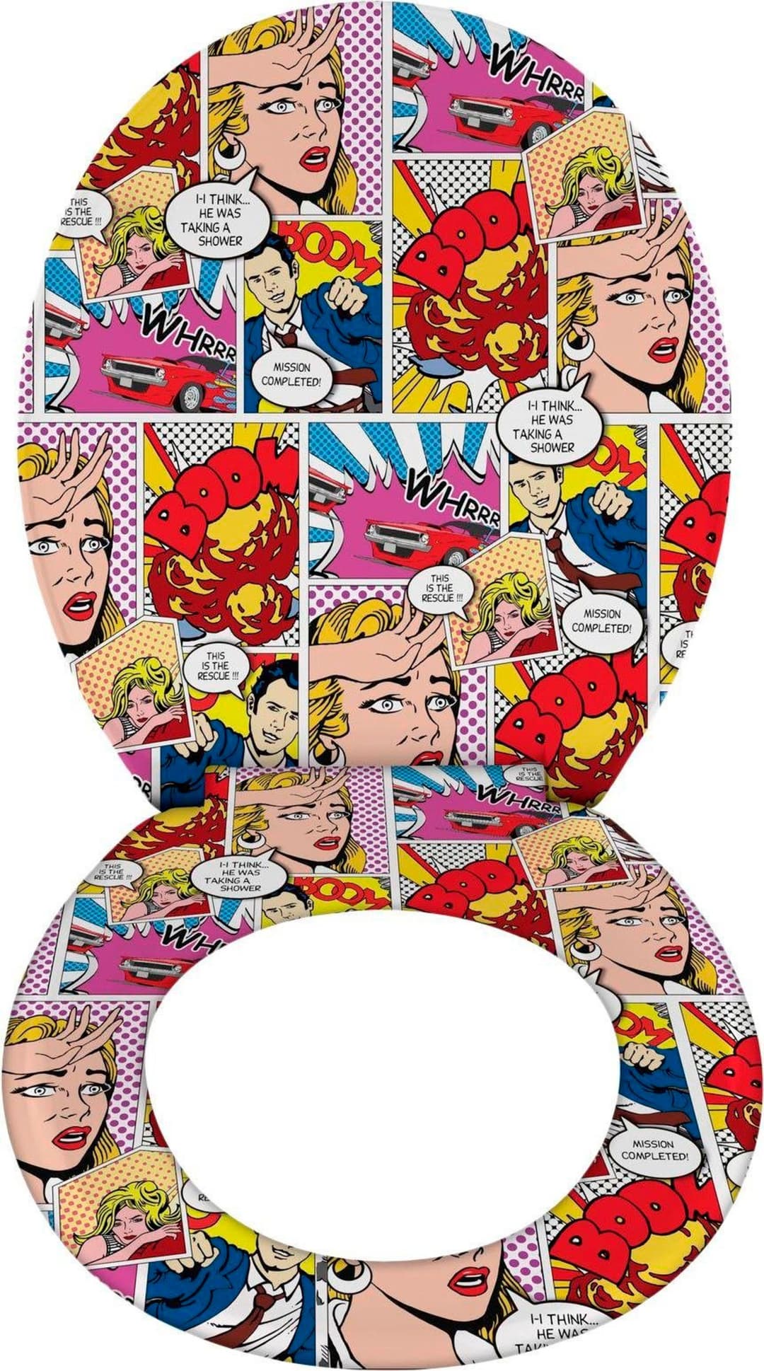 WENKO WC-Sitz Pop-Art | Mehrfarbig