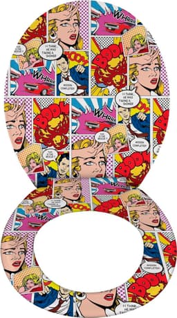WENKO WC-Sitz Pop-Art | Mehrfarbig
