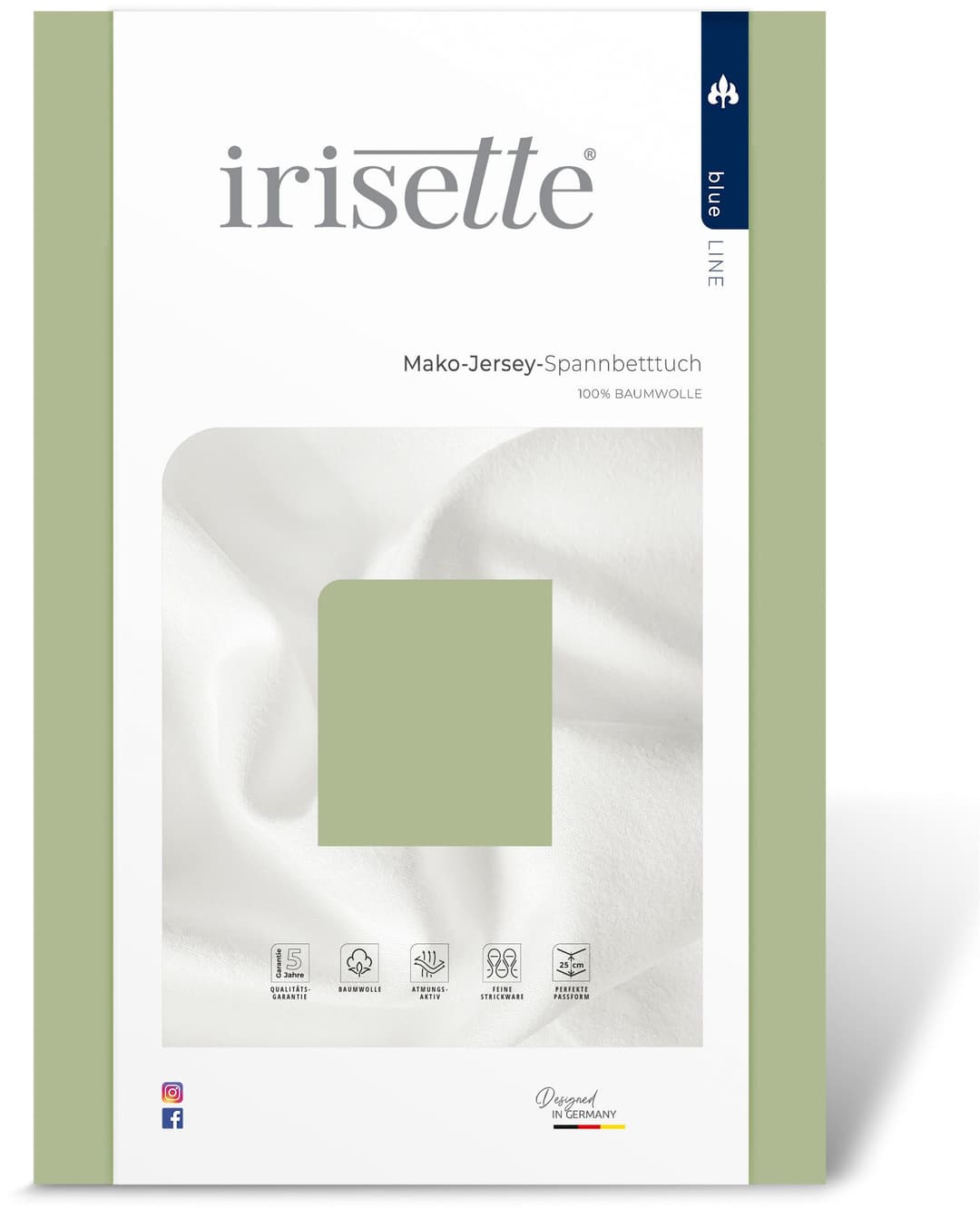 Irisette Spannbettlaken Jupiter | Grün