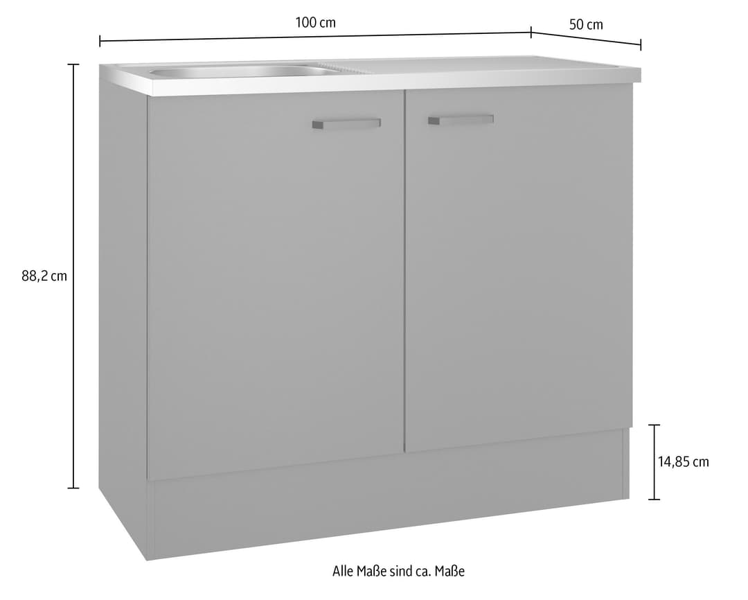 OPTIFIT Spülenschrank OPTImulti | Grau