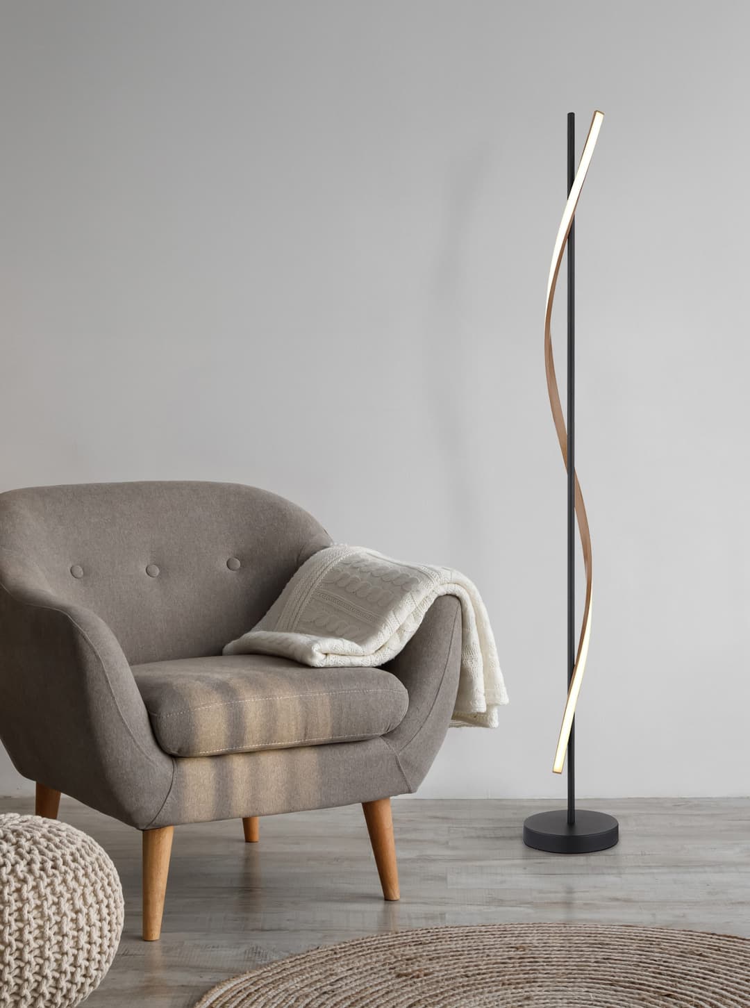 GLOBO LIGHTING Stehlampe WATKINS | Schwarz