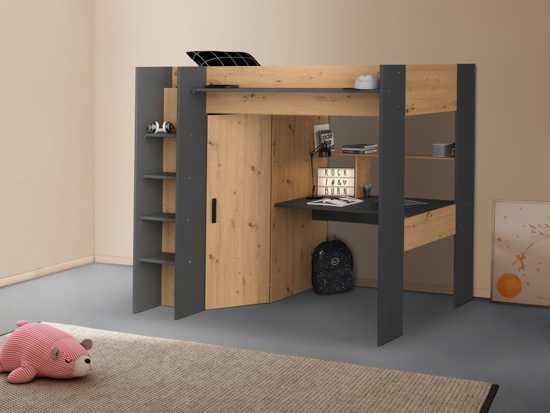 Parisot Hochbett Heavy ALL-IN-ONE | Holztöne
