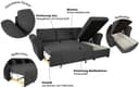 Trends by HG Ecksofa Lasse L-Form | Grau 4