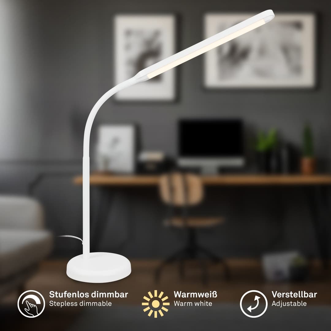 Briloner Leuchten LED Tischleuchte MURA 7660016 | Weiß