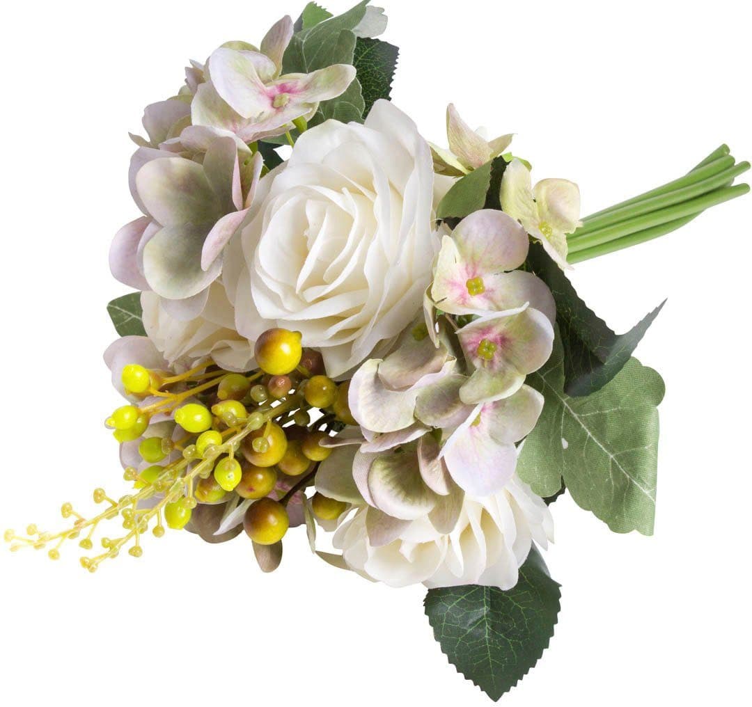 Botanic-Haus Rosen-Hortensienstrauß | Weiß