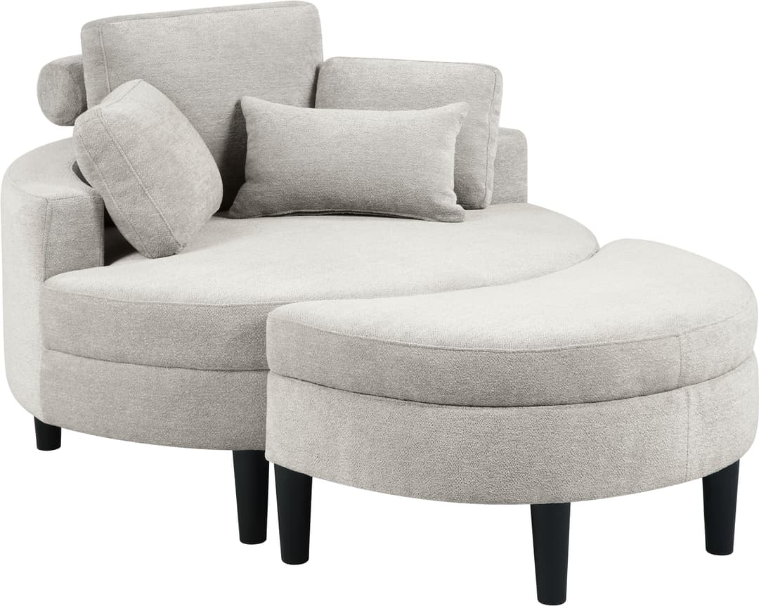 ATLANTIC home collection Loveseat Ravi Sessel | Grau