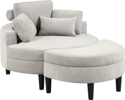 ATLANTIC home collection Loveseat Ravi Sessel | Grau