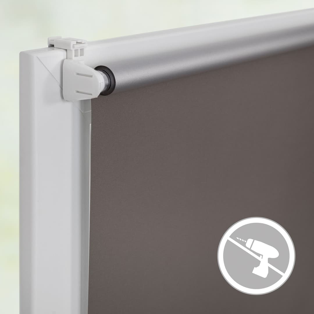 Seitenzugrollo Klemmfix Hitzeschutz | Braun
