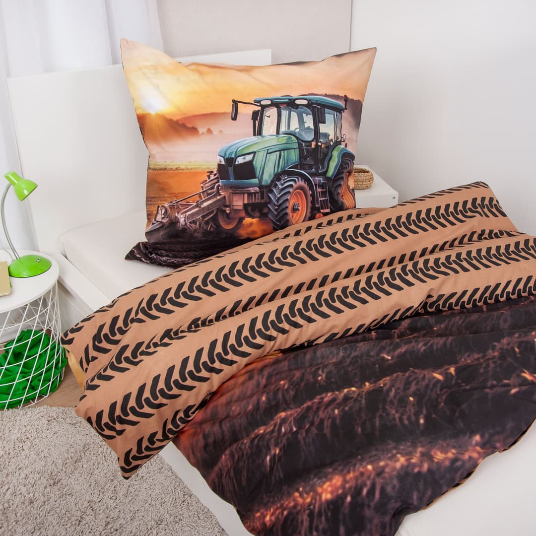 Herding Young Collection Traktor Bettwäsche | Braun