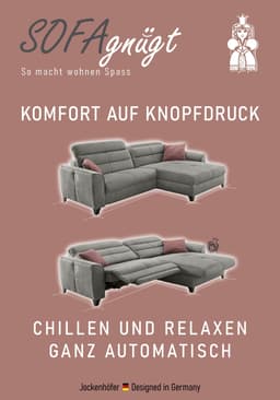 Jockenhöfer Gruppe Ecksofa Double One L-Form | Braun