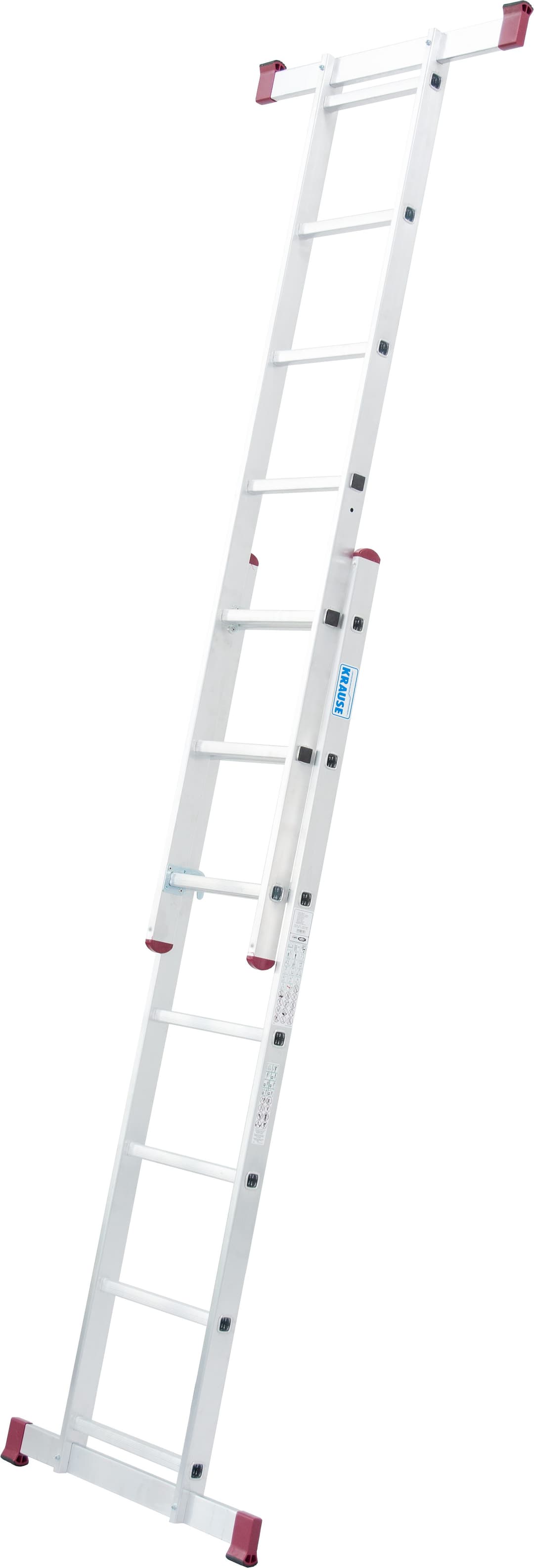 KRAUSE Schiebeleiter Corda, 2x7 Sprossen | Silber