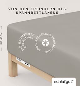 Schlafgut Spannbettlaken PURE BOXSPRING | Beige