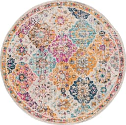 Livabliss Teppich CUZCO Rund | Mehrfarbig