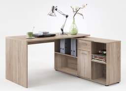FMD Eckschreibtisch Lexo | Holztöne