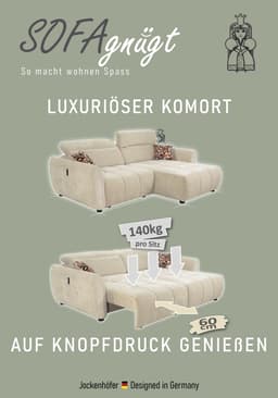 Jockenhöfer Gruppe Ecksofa Zoom L-Form | Beige
