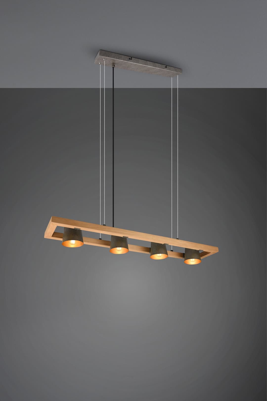 TRIO Leuchten Pendelleuchte Bell | Holztöne