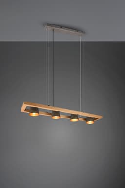 TRIO Leuchten Pendelleuchte Bell | Holztöne