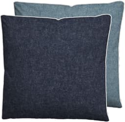 Biberna Kissenbezug Hermal Flanell | Blau