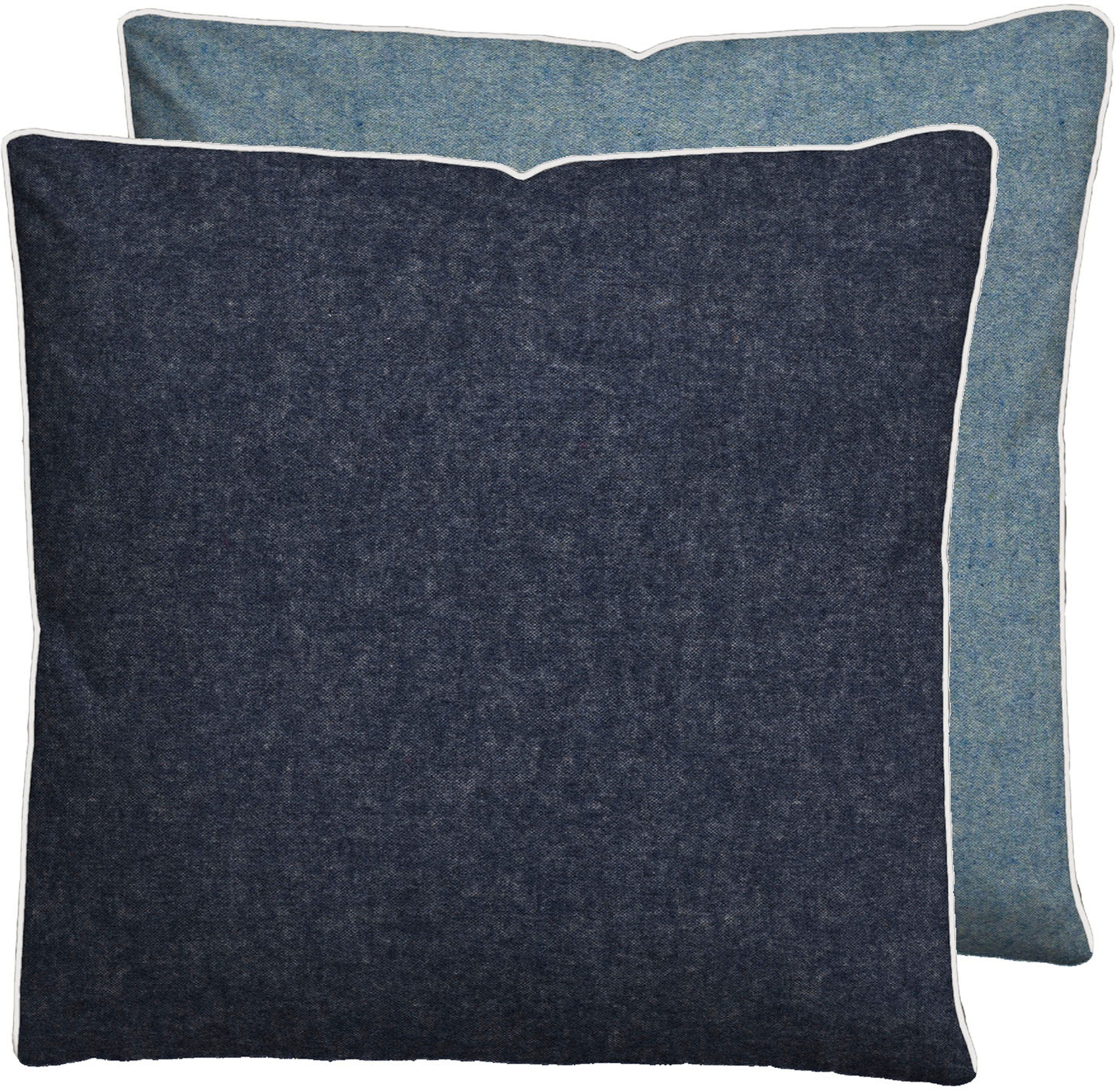 Biberna Kissenbezug Hermal Flanell | Blau