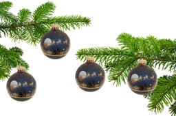 Krebs Glas Lauscha Weihnachtsbaumkugel Midnight before Christmas (4