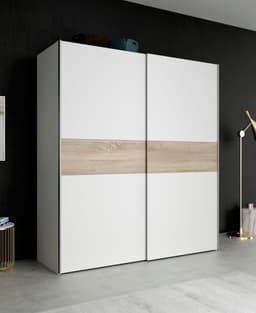 FORTE Longline Schwebetürenschrank | Weiß