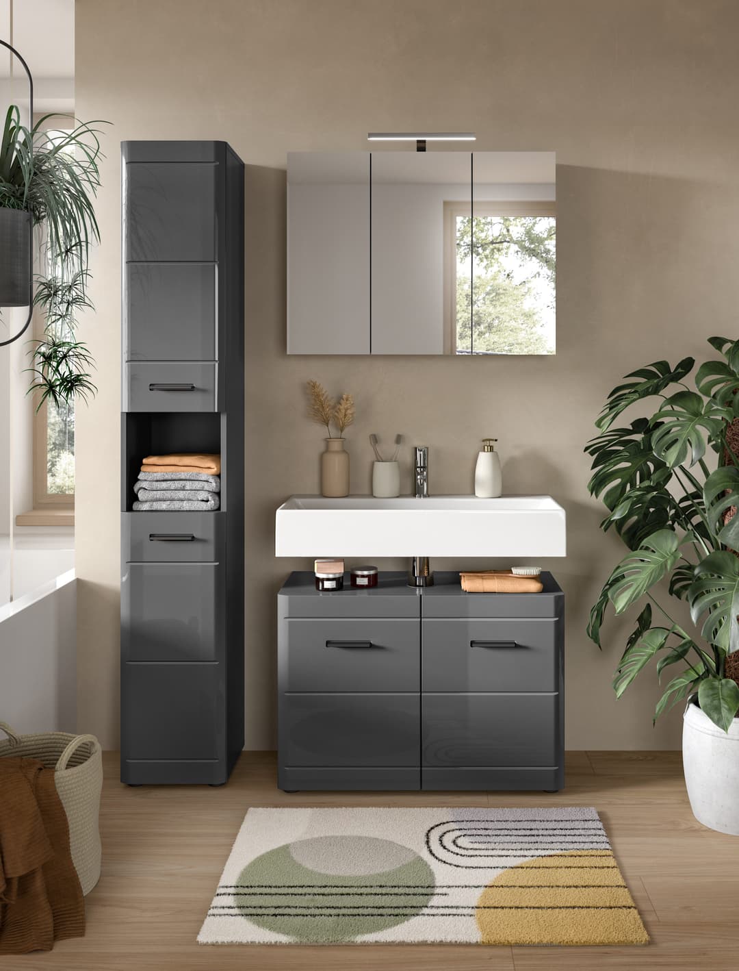 welltime Waschbeckenunterschrank Doux | Grau