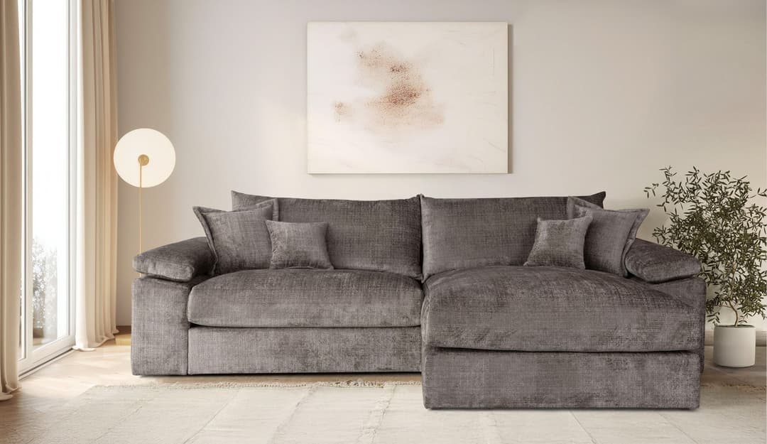 Home affaire Ecksofa Soft&Cosy XXL L-Form | Grau