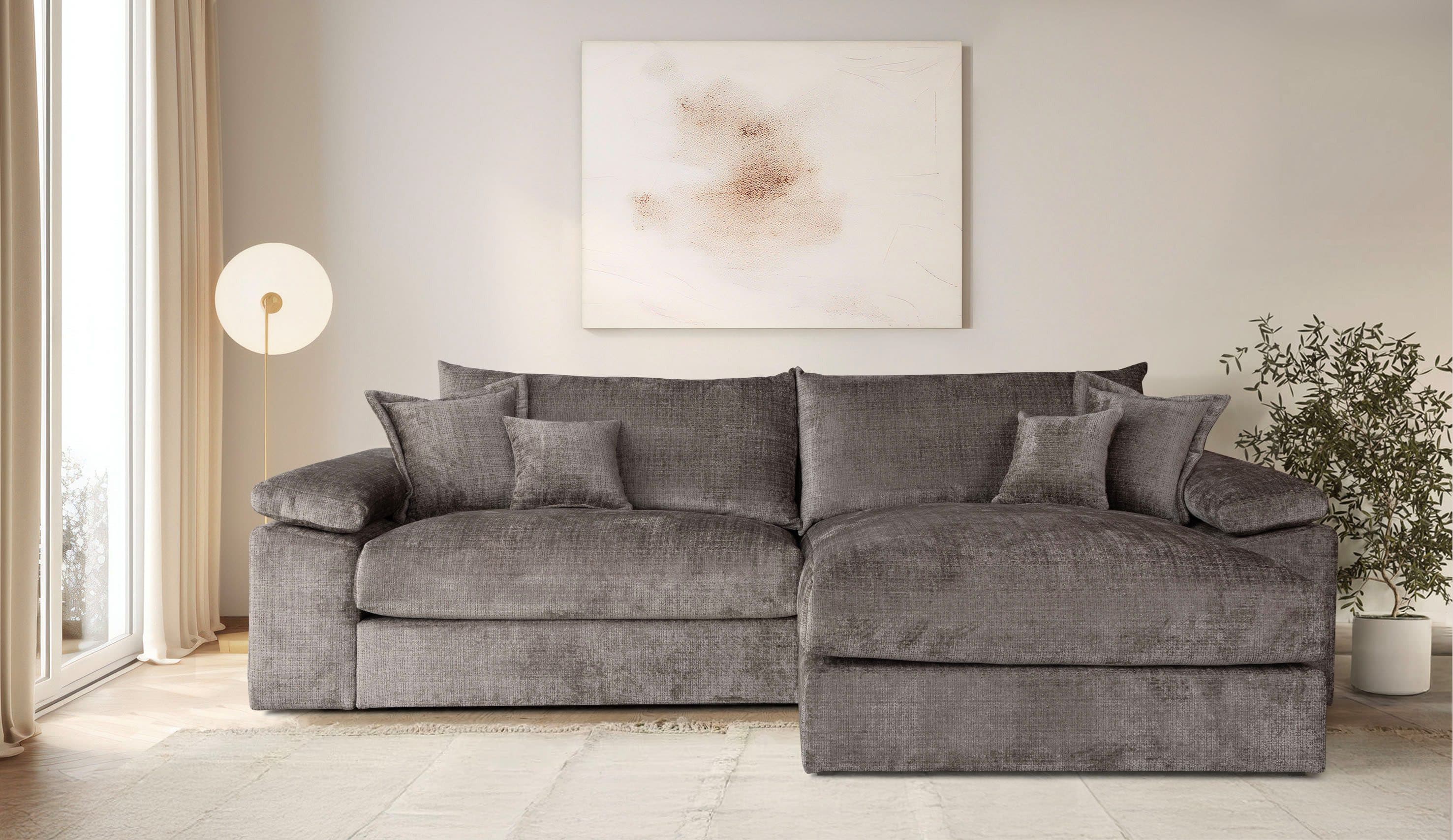 Home affaire Ecksofa Soft&Cosy XXL L-Form | Grau