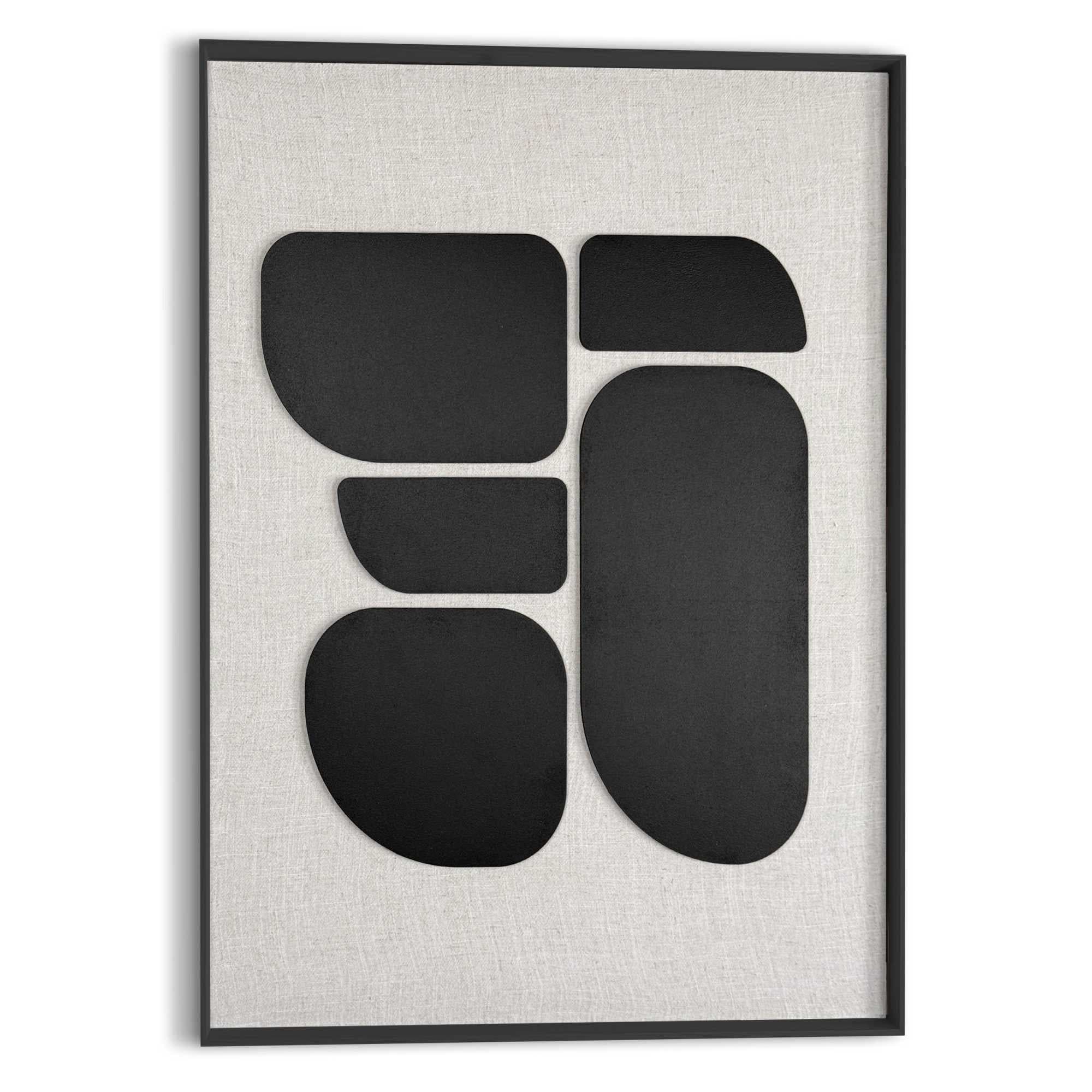 Reinders! Wandbild Organic Blocks schwarz | Schwarz