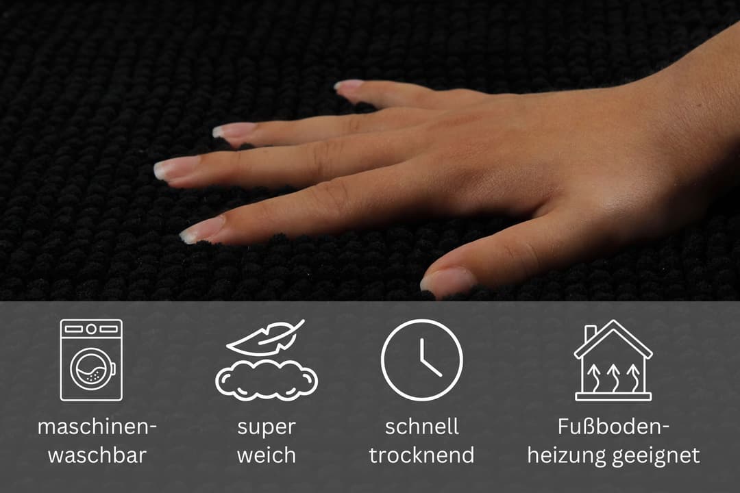 OTTO home Badematte Kaelan | Schwarz