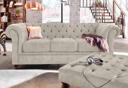 Home affaire Chesterfield-Sofa 3-Sitzer | Beige