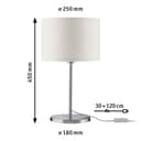 Paulmann Tischleuchte Tessa | Beige 3