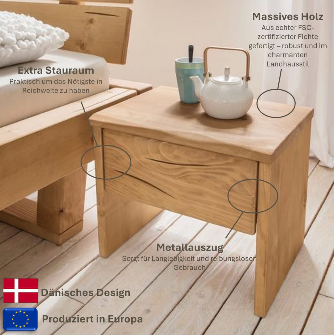 Home affaire Nachtkonsole Ultima | Holztöne