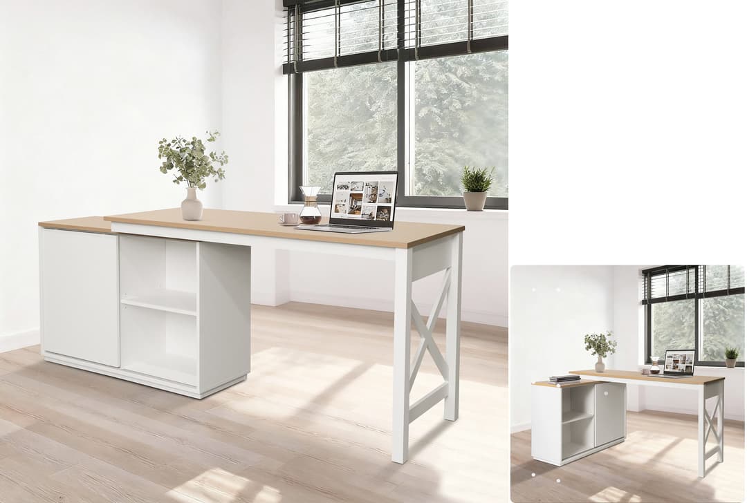OTTO home Eckschreibtisch SILBA | Weiß